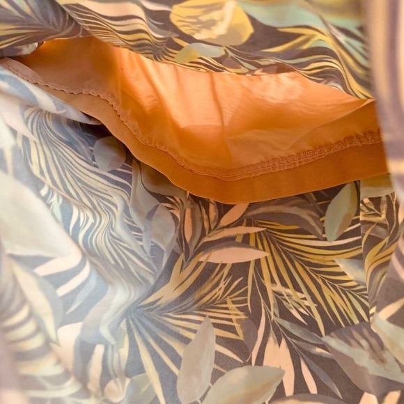 Swimsuits for all Side-Tie Adjustable Tankini Top Blue Green Tropical Pattern 24 - Picture 14 of 16